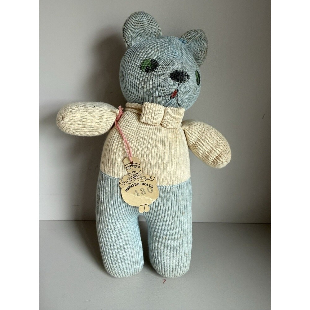 Vintage Mawaphil Dolls knitted bear, model number 430 Rushton